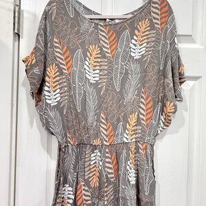 Fighting Eel Ava Sky painted palm romper sz M